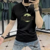 Men's short-sleeved T-shirt 2024 Summer New style, trendy and fashionable printed half-sleeve, ins, slim fit, versatile, high-quality round neck details Picture